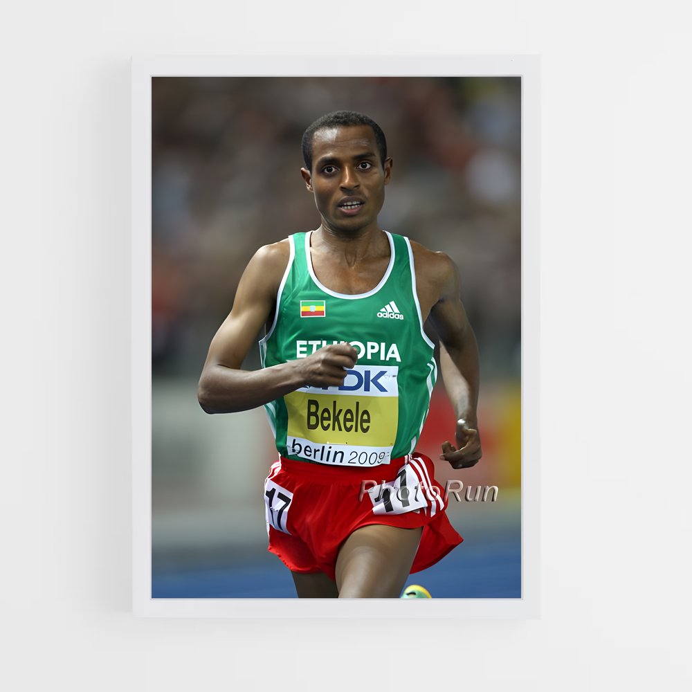 Poster Kenenisa en Pleine Course – affiche Athlétisme (vue 3)